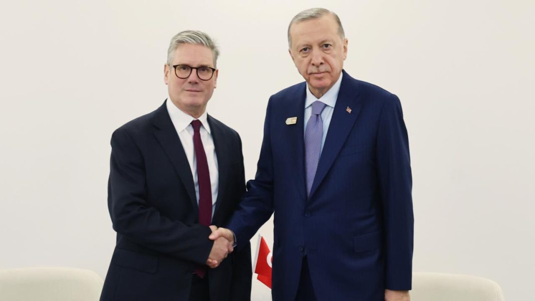 Türkiye Cumhurbaşkanı Erdoğan, İngiltere Başbakanı Keir Starmer